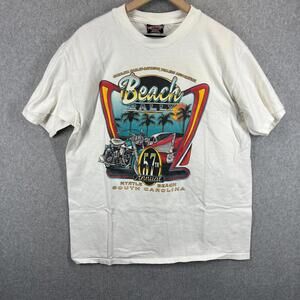 Vintage Harley Davidson 1997 Beach Rally Myrtle Beach T-Shirt L White